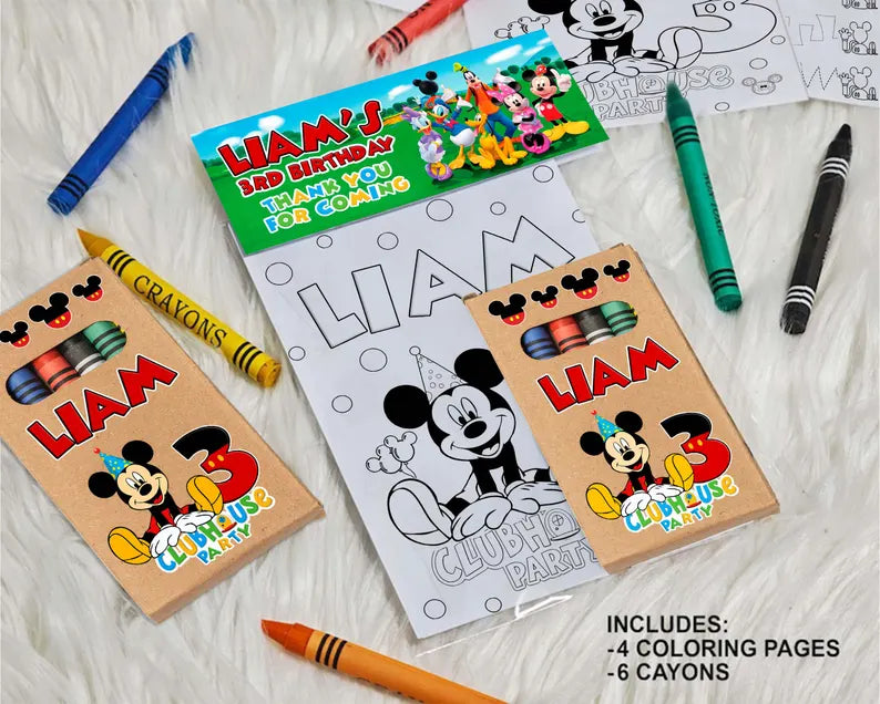 Custom Coloring pages w/Crayons
